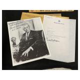 Sen Everett M Dirksen Autographed Likeness &