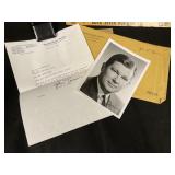 Sen John G Tower Autographed Photo & Letter