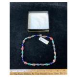 Vintage Anne Klein II Glass Bead Necklace W/ Box