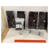 A Set Of Four Black Acrylic Shelves