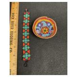 Beaded Bracelet & Beaded Gourd Bowl