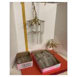 Hanging 3 Bulb Lights & Prism Accessories Pair