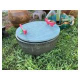 Ceramic Dragon Jar w/ Wooden Lid