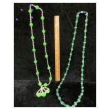 Green Plastic Beaded Necklaces