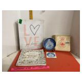 Wooden 'Love Wall Decor' Porcelain Plate & More