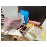 Material Remnants in tote with Lid
