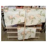 3 Long Width Valance Curtains with Floral P