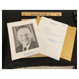 Sen Frank E Moss Autographed Photo & Letter