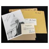 Sen Alan Cranston Autographed Photo & Note