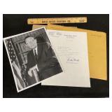 Sen Winston Prouty Autographed Photo & Letter