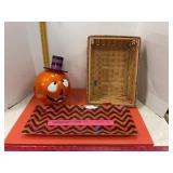 Halloween Tray Pumpkin Head & Basket