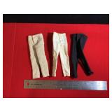 Vtg 60ï¿½s Barbie Ken Doll Pants 3 Pair