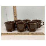 Mt Clemens Pottery Mugs 6 One Chipped