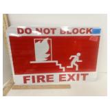 DO NOT BLOCK FIRE EXIT Metal Reflrctive Stick On