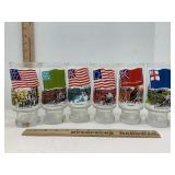 1973 Anchor Hocking Flags Of Our Nation Pedestal