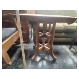 Wooden Side Table w ornate Pedestle Feet