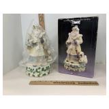 Victorian Christmas Musical Santa Figurine