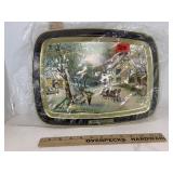 Currier & Ives American Homestead Winter Tray NIB