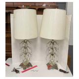 Crystal Waterfall Style Lamps Hollywood Regency?