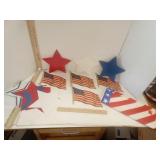 Diecast Cut Flags & Stars & Paper Tablecloth