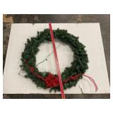 Faux Pine Holiday Wreath  Lighted