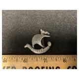 Mexican Silver Viking Ship Pin