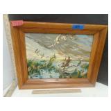 Paint By Number Duck Hunting in Wood Frame