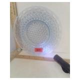 Imperial Glass Katy Blue Opalescent Lace Edged