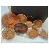 Woven Baskets Bowls Trays  & paper Plate Holder 11