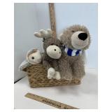 Basket Of Pals Stuffed Bear Moose Owl Plushies