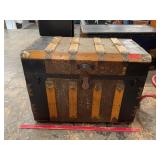 Ornate Wooden Trunk w/ Shelf