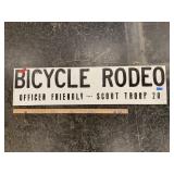 Bicycle Rodeo Wooden Sign