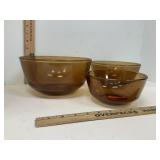 Fire King Amber Glass Mixing Bowls 3
