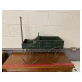 Collections Etc Wooden & Metal Wagon