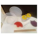 TakeAlong Plastic Lidded Bowl, Pizza Cutter,