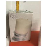A TouchOf Silver Candle & Base In Box