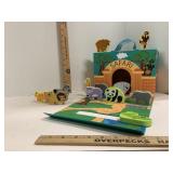 Portable Zoo Playset Wooden Animals Bino & Mertens