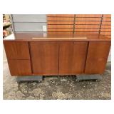 Wood Office Credenza Finished Back