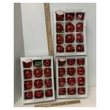 Coby Red Gass Ornaments 36 Total 3 Boxes