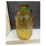 L.E. Smith Imperial Glass  Honey Amber Lidded