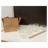 Leaf Pattern  Pressed Glass  Punch Cups 8  in B