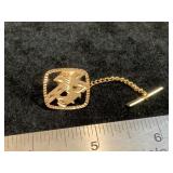 10K Marked Tie Tack Dove Cross Motif
