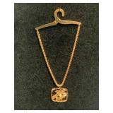 14K Marked Tie Clip Dove Cross Motif