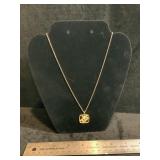 GF Marked Pendant Dove Cross Motif Necklace