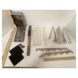 Metal Drill Index Case, Wire Brush, Peg Board