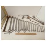 Assorted Wrenches, Drill Bit, Adjustable Wrench,