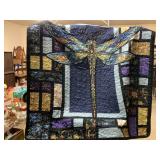 Dragonfly Quilt Look Blanket