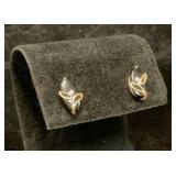 14K ACID TESTED Stud Earrings Black Onyx ?