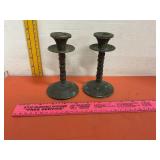 Roma Twisted Stem Candlestick Holders Pair
