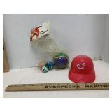 Cincinnati Reds Plastic Helmet & Bouncy Balls